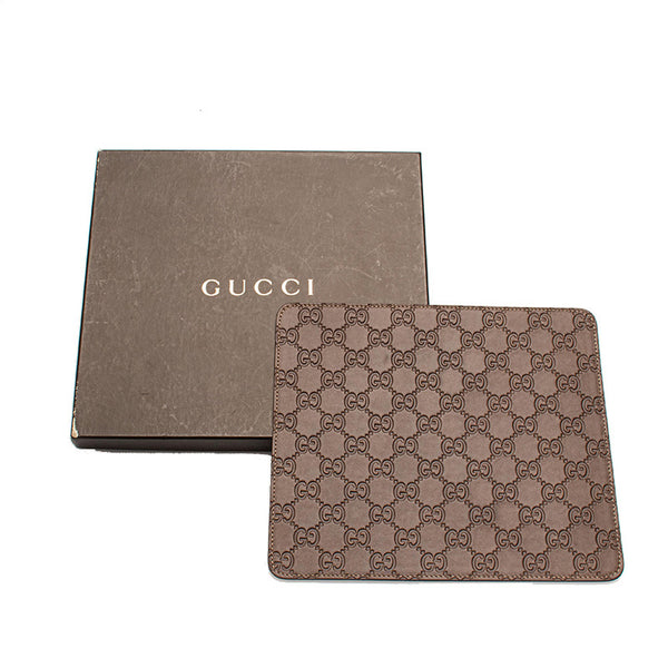 グッチ グッチシマ ブラウン レザー PC周辺機器 メンズ GUCCI 【中古】