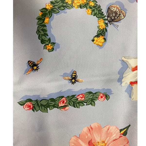 グッチ フラワー スカーフ マルチ シルク レディース GUCCI 【中古】