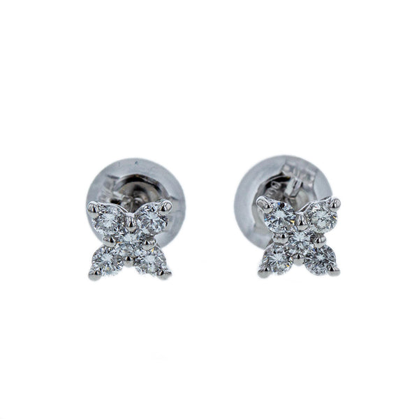 Pt900 プラチナ ダイヤ0.11ct×2 ピアス レディース 【中古】