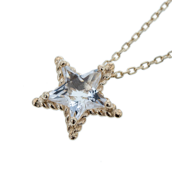 スタージュエリー K10YG イエローゴールド クオーツ ネックレス レディース STAR JEWELRY 【中古】