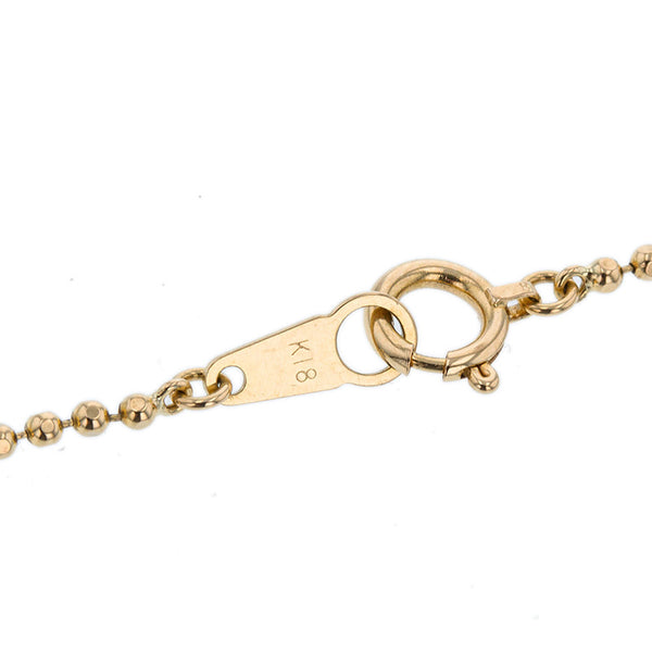 K18YG イエローゴールド ダイヤ1.45ct リボンモチーフ ネックレス レディース 【中古】