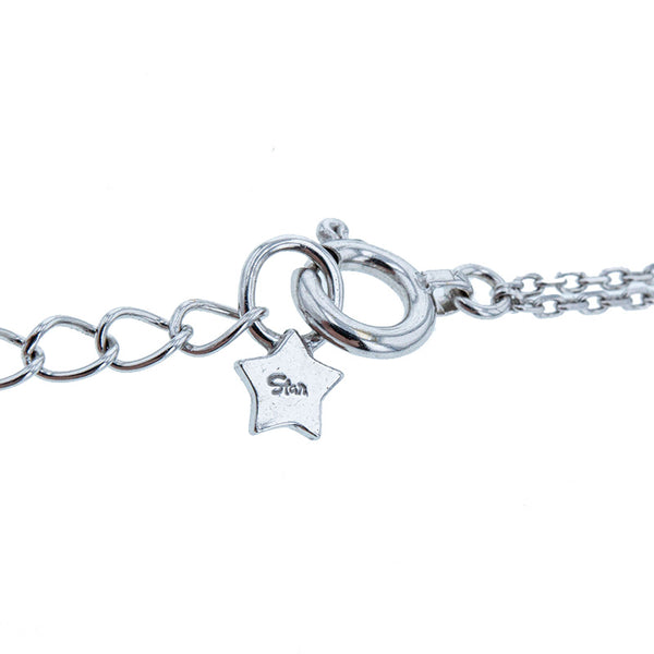 スタージュエリー K18WG ホワイトゴールド ダイヤ0.18ct ネックレス レディース STAR JEWELRY 【中古】