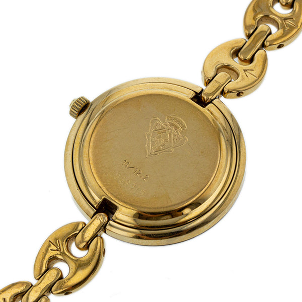 グッチ チェンジベゼル ゴールド メッキ 腕時計 レディース GUCCI クオーツ ホワイト文字盤 【中古】