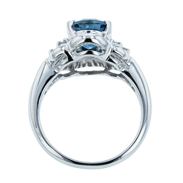 Pt900 プラチナ サファイア2.48ct ダイヤ0.56ct リング 指輪 レディース 10.5号 【中古】