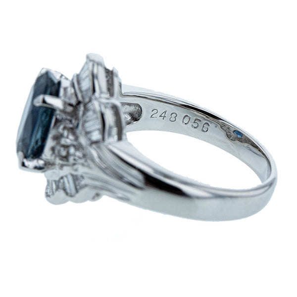 Pt900 プラチナ サファイア2.48ct ダイヤ0.56ct リング 指輪 レディース 10.5号 【中古】