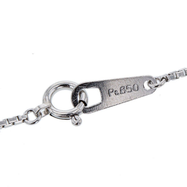Pt900 プラチナ Pt850 プラチナ エメラルド0.70ct ダイヤ0.81ct ネックレス レディース 【中古】
