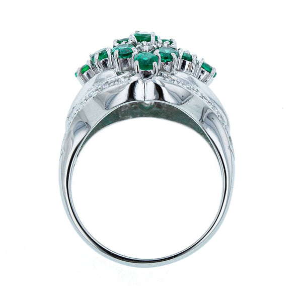 Pt900 プラチナ エメラルド1.68ct ダイヤ0.34ct リング 指輪 レディース 11.5号 【中古】