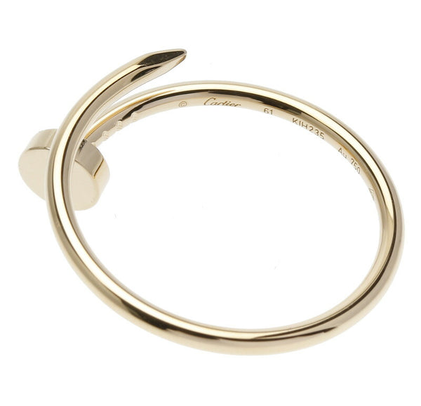 カルティエ K18YG イエローゴールド ジュスト アン クル SM リング 指輪 レディース CARTIER 21号 中古