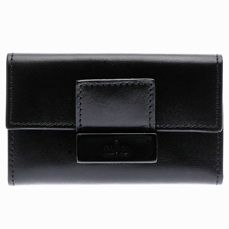 グッチ 6連 033・0416 ブラック 黒 レザー キーケース ユニセックス GUCCI 中古