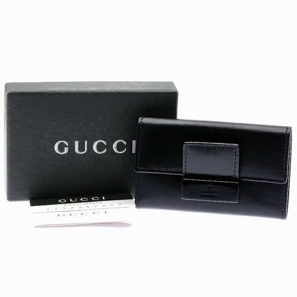 グッチ 6連 033・0416 ブラック 黒 レザー キーケース ユニセックス GUCCI 中古