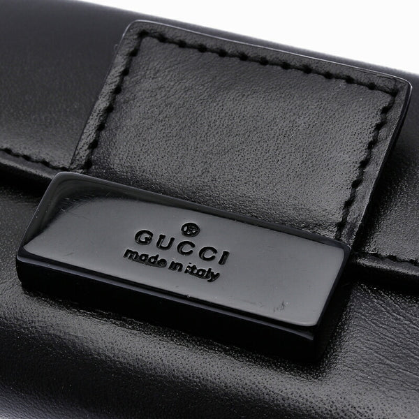 グッチ 6連 033・0416 ブラック 黒 レザー キーケース ユニセックス GUCCI 中古