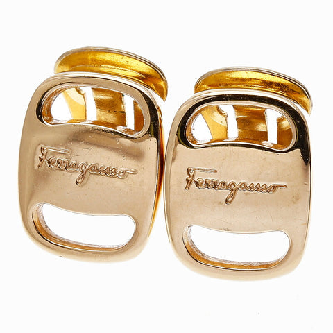 サルヴァトーレフェラガモ ヴァラ ゴールド メッキ イヤリング レディース Salvatore Ferragamo 中古