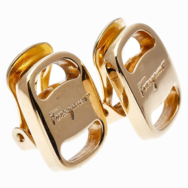 サルヴァトーレフェラガモ ヴァラ ゴールド メッキ イヤリング レディース Salvatore Ferragamo 中古