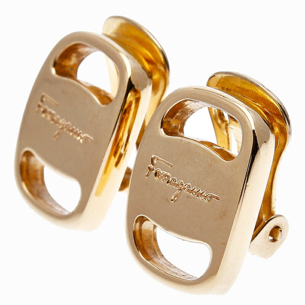 サルヴァトーレフェラガモ ヴァラ ゴールド メッキ イヤリング レディース Salvatore Ferragamo 中古