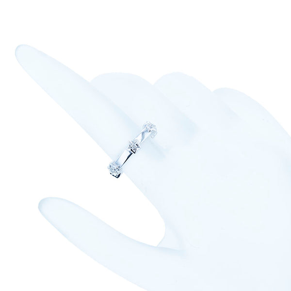 シャネル K18WG ホワイトゴールド コメット スター ダイヤ6P リング 指輪 レディース CHANEL 8号 【中古】