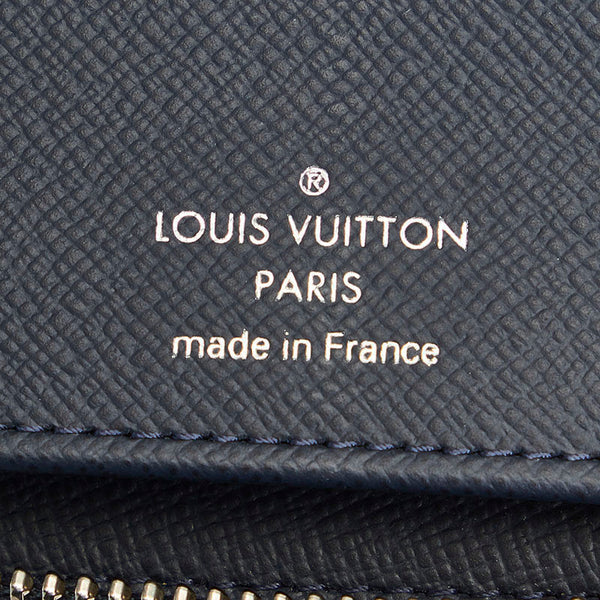 ルイ ヴィトン タイガ ジッピーウォレットヴェルティカル M30510 ネイビー レザー 長財布 メンズ LOUIS VUITTON 【中古】