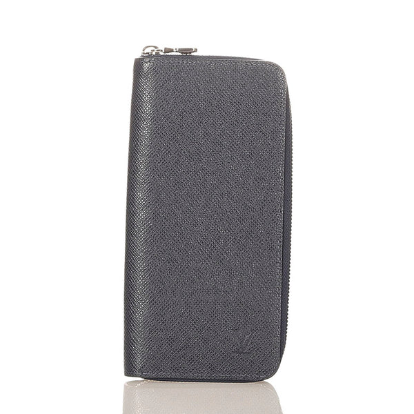 ルイ ヴィトン タイガ ジッピーウォレットヴェルティカル M30510 ネイビー レザー 長財布 メンズ LOUIS VUITTON 【中古】