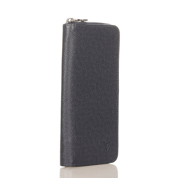 ルイ ヴィトン タイガ ジッピーウォレットヴェルティカル M30510 ネイビー レザー 長財布 メンズ LOUIS VUITTON 【中古】