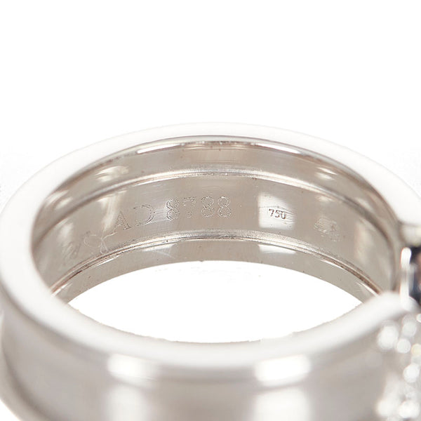カルティエ K18WG ホワイトゴールド 2C　ダイヤ リング 指輪 レディース CARTIER 8号 750 　＃48刻印 【中古】