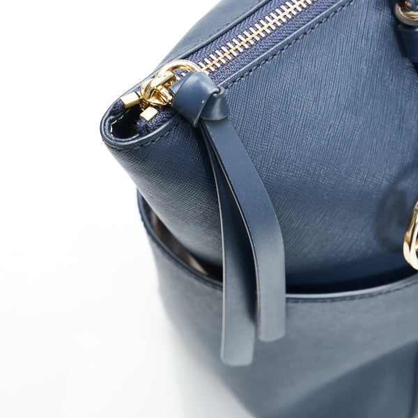 マイケルコース ノマド ハンドバッグ トートバッグ ネイビー レザー レディース Michael Kors 【中古】
