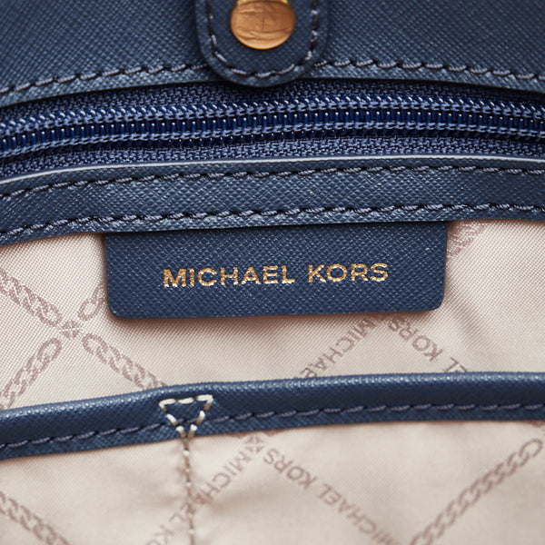マイケルコース ノマド ハンドバッグ トートバッグ ネイビー レザー レディース Michael Kors 【中古】