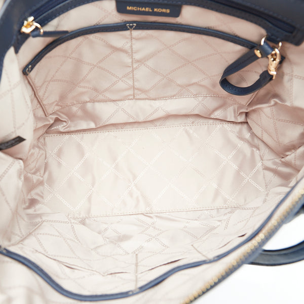 マイケルコース ノマド ハンドバッグ トートバッグ ネイビー レザー レディース Michael Kors 【中古】