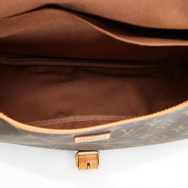 ルイ ヴィトン モノグラム ソミュール35 斜め掛け ショルダーバッグ M42254 ブラウン PVC レザー レディース LOUIS VUITTON 【中古】