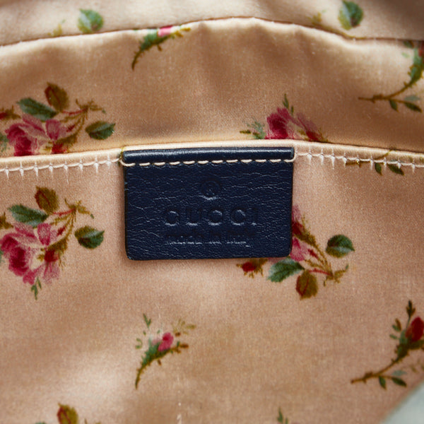 グッチ GGマーモント キルティング 斜め掛け ショルダーバッグ 447632 インディゴブルー  デニム レザー レディース GUCCI 【中古】