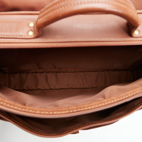 コーチ オーガナイザー ブリーフ ビジネスバッグ ブリーフケース ショルダーバッグ 0532 ブラウン レザー メンズ COACH 【中古】