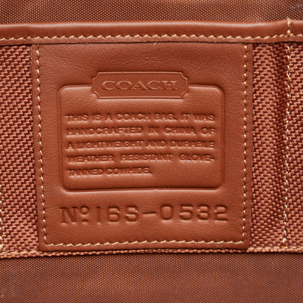 コーチ オーガナイザー ブリーフ ビジネスバッグ ブリーフケース ショルダーバッグ 0532 ブラウン レザー メンズ COACH 【中古】