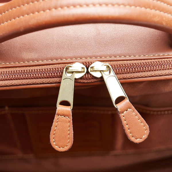 コーチ オーガナイザー ブリーフ ビジネスバッグ ブリーフケース ショルダーバッグ 0532 ブラウン レザー メンズ COACH 【中古】