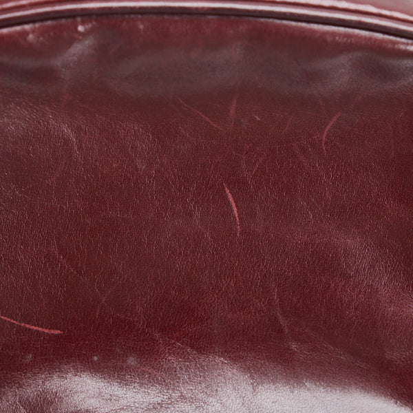 サルヴァトーレフェラガモ 斜め掛け ショルダーバッグ ワインレッド レザー レディース Salvatore Ferragamo 【中古】