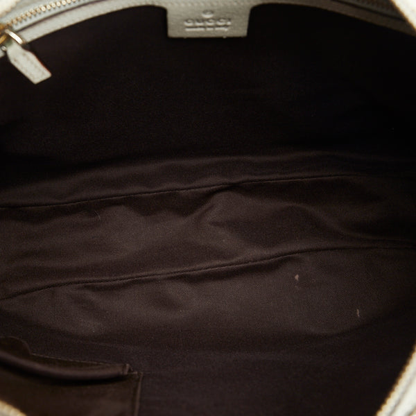 グッチ GGキャンバス ワンショルダーバッグ ハンドバッグ 153010 ブラウン ホワイト キャンバス レザー レディース GUCCI 【中古】