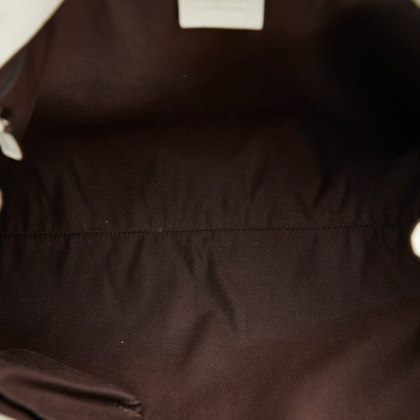 グッチ GGキャンバス シェリーライン フロントフラップトート ハンドバッグ トートバッグ 233609 ベージュ ホワイト キャンバス レザー レディース GUCCI 【中古】