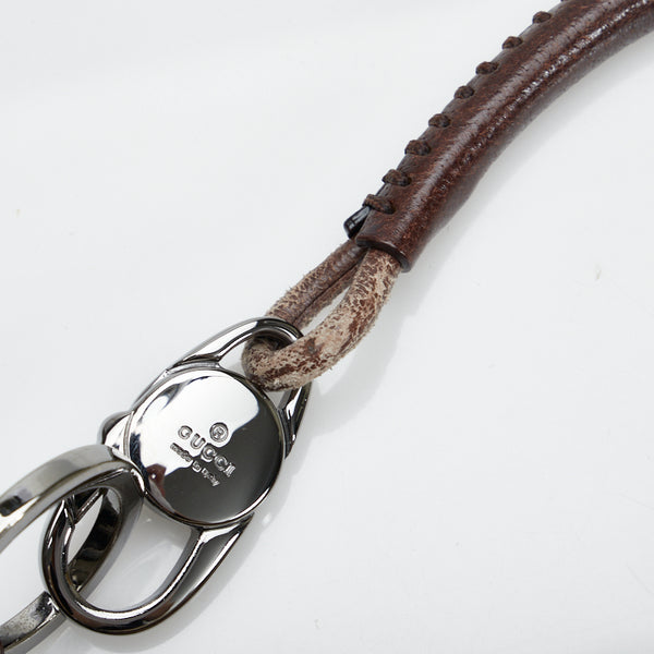 グッチ GGキャンバス ハンドバッグ ワンショルダーバッグ 115002 ベージュ ブラウン キャンバス レザー レディース GUCCI 【中古】