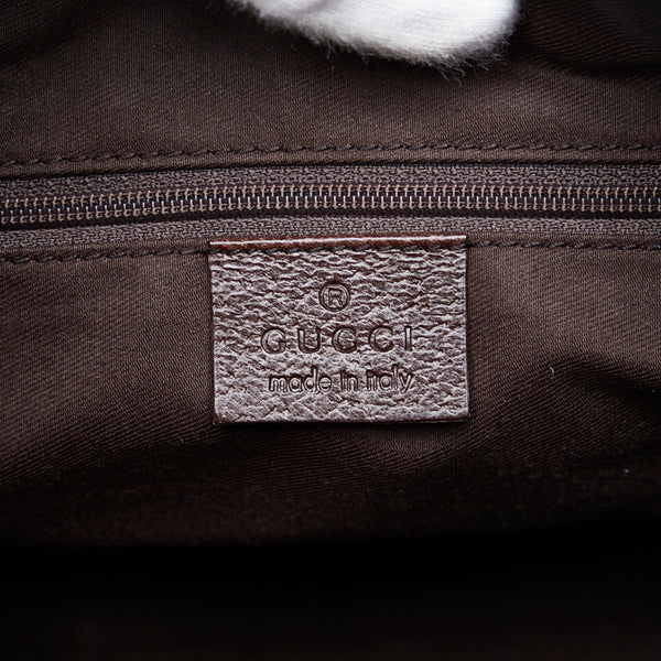 グッチ GGキャンバス ハンドバッグ ワンショルダーバッグ 115002 ベージュ ブラウン キャンバス レザー レディース GUCCI 【中古】