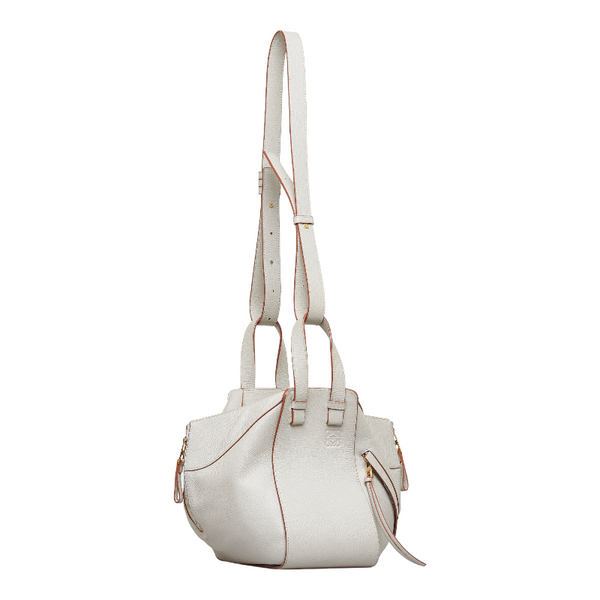 ロエベ ハンモックバッグ ミディアム ハンドバッグ ショルダーバッグ 2WAY ベージュ レザー レディース LOEWE 【中古】