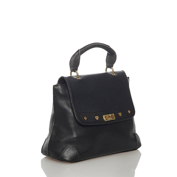 エム シー エム ハンドバッグ ショルダーバッグ 2WAY ブラック レザー レディース MCM 【中古】