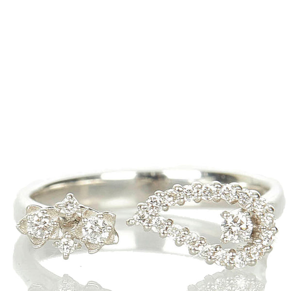 Pt900 プラチナ ダイヤ0.18ct リング 指輪 レディース 11号 【中古】