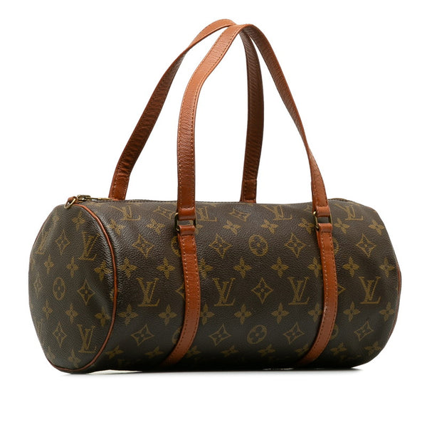ルイ ヴィトン モノグラム パピヨン30 旧型 ハンドバッグ M51365 ブラウン PVC レザー レディース LOUIS VUITTON 【中古】