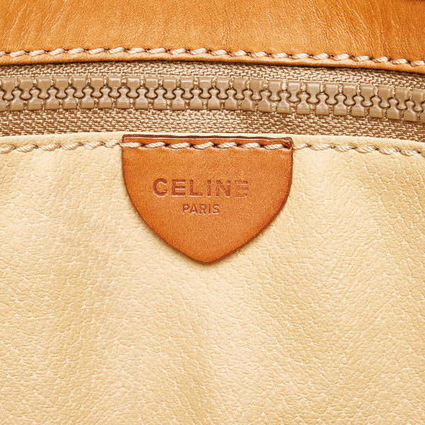 セリーヌ マカダム トートバッグ ブラウン PVC レザー レディース CELINE 【中古】
