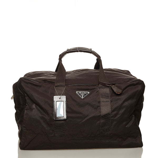 プラダ ブラック ナイロン ボストンバッグ メンズ PRADA 【中古】