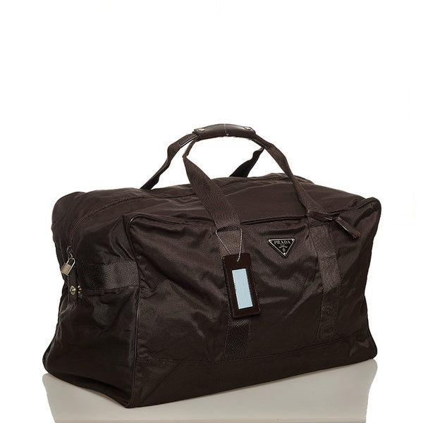プラダ ブラック ナイロン ボストンバッグ メンズ PRADA 【中古】