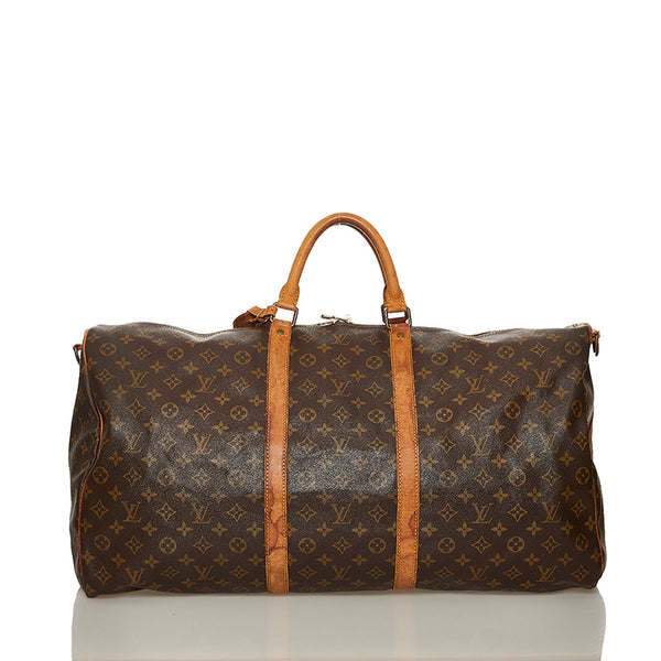 ルイ ヴィトン モノグラム キーポル バンドリエール60 ボストンバッグ M41412 ブラウン PVC レザー レディース LOUIS VUITTON 【中古】