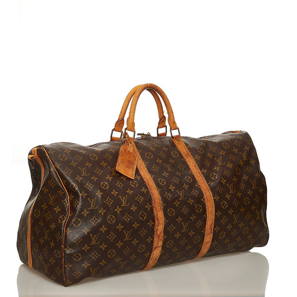ルイ ヴィトン モノグラム キーポル バンドリエール60 ボストンバッグ M41412 ブラウン PVC レザー レディース LOUIS VUITTON 【中古】
