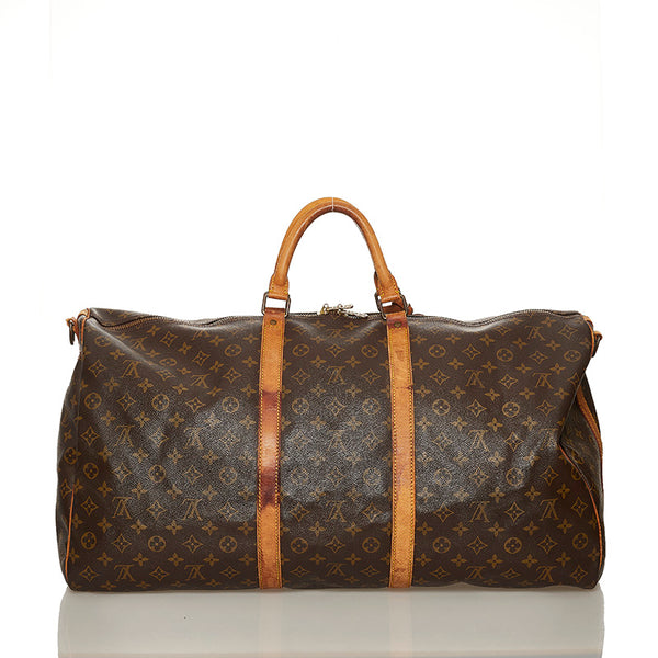 ルイ ヴィトン モノグラム キーポル バンドリエール60 ボストンバッグ M41412 ブラウン PVC レザー レディース LOUIS VUITTON 【中古】
