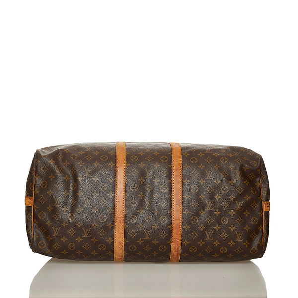 ルイ ヴィトン モノグラム キーポル バンドリエール60 ボストンバッグ M41412 ブラウン PVC レザー レディース LOUIS VUITTON 【中古】