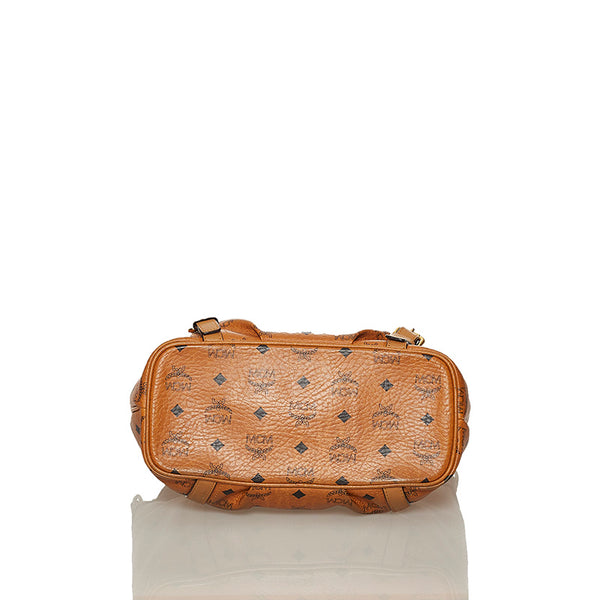 エム シー エム ヴィセトス ブラウン PVC レザー ハンドバッグ ショルダーバッグ 2WAY レディース MCM 【中古】