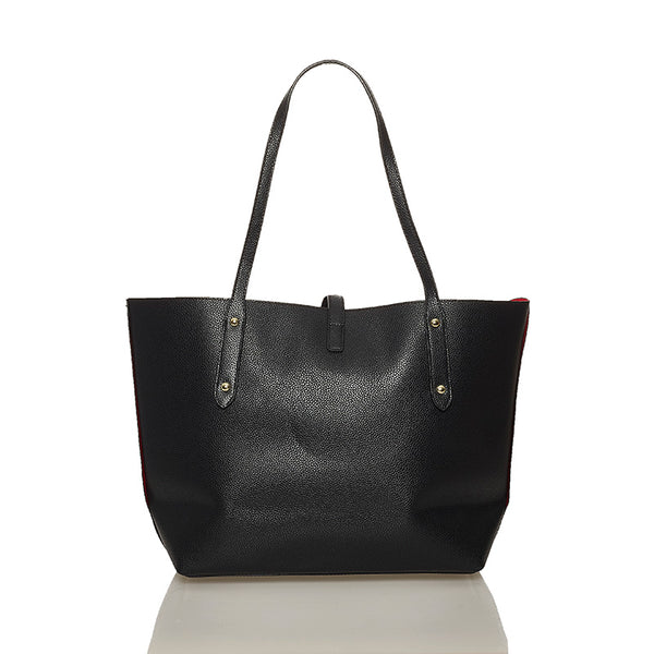 コーチ ブラック レザー トートバッグ レディース COACH 【中古】