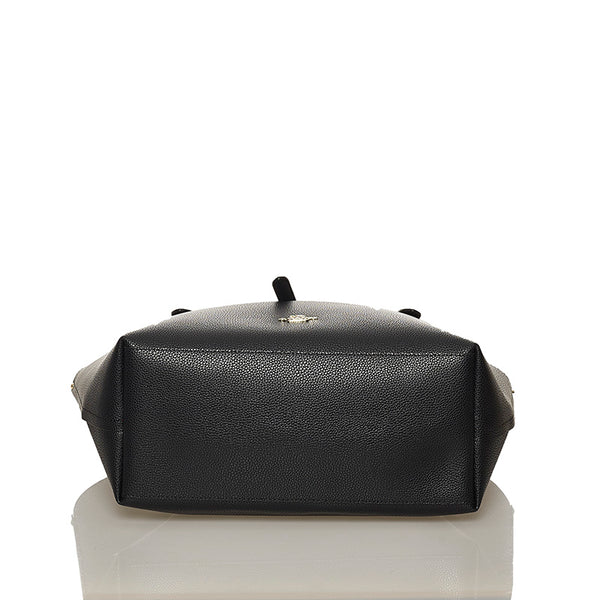 コーチ ブラック レザー トートバッグ レディース COACH 【中古】